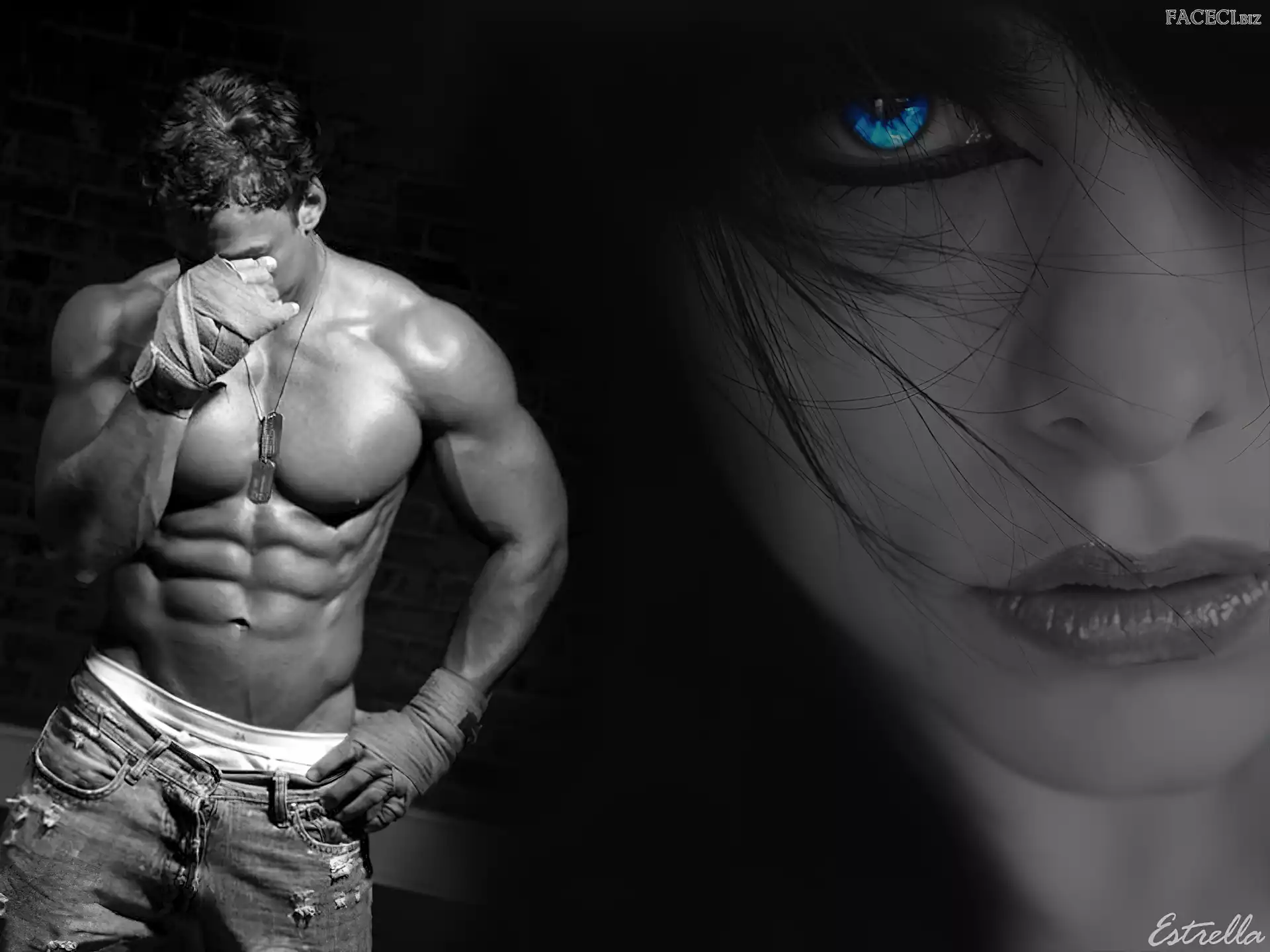 Kobieta, Oko, Mężczyzna, Niebieskie