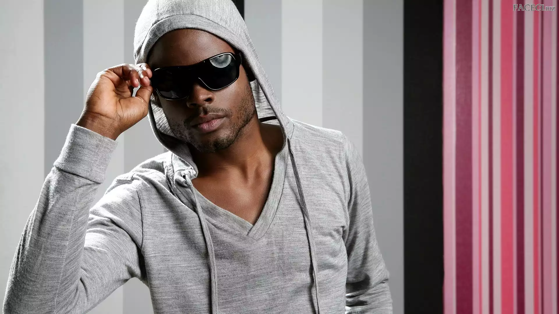 Zarost, Kaptur, Mężczyzna, Czarnoskóry, Okulary